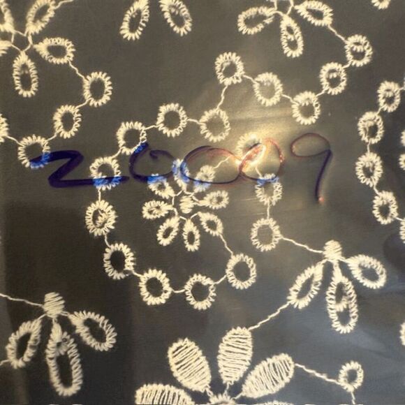 Kate Spade The Rules Skirt Navy Blue Eyelet Faux Wrap Cotton Embroidered size 10 - Picture 14 of 14